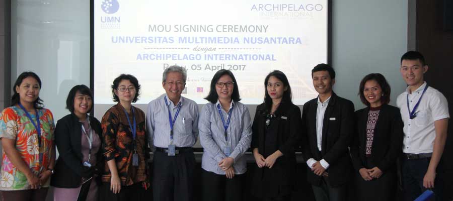 D3 Perhotelan Universitas Multimedia NUsantara (UMN) menandatangani nota kesepahaman mengenai magang dan kerja dengan jaringan hotel Archipelago International