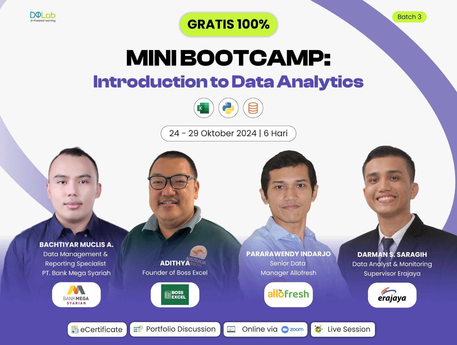 Siap Berkarir di Bidang Data Analytics dengan Ilmu DQLab Mini Bootcamp, GRATIS!